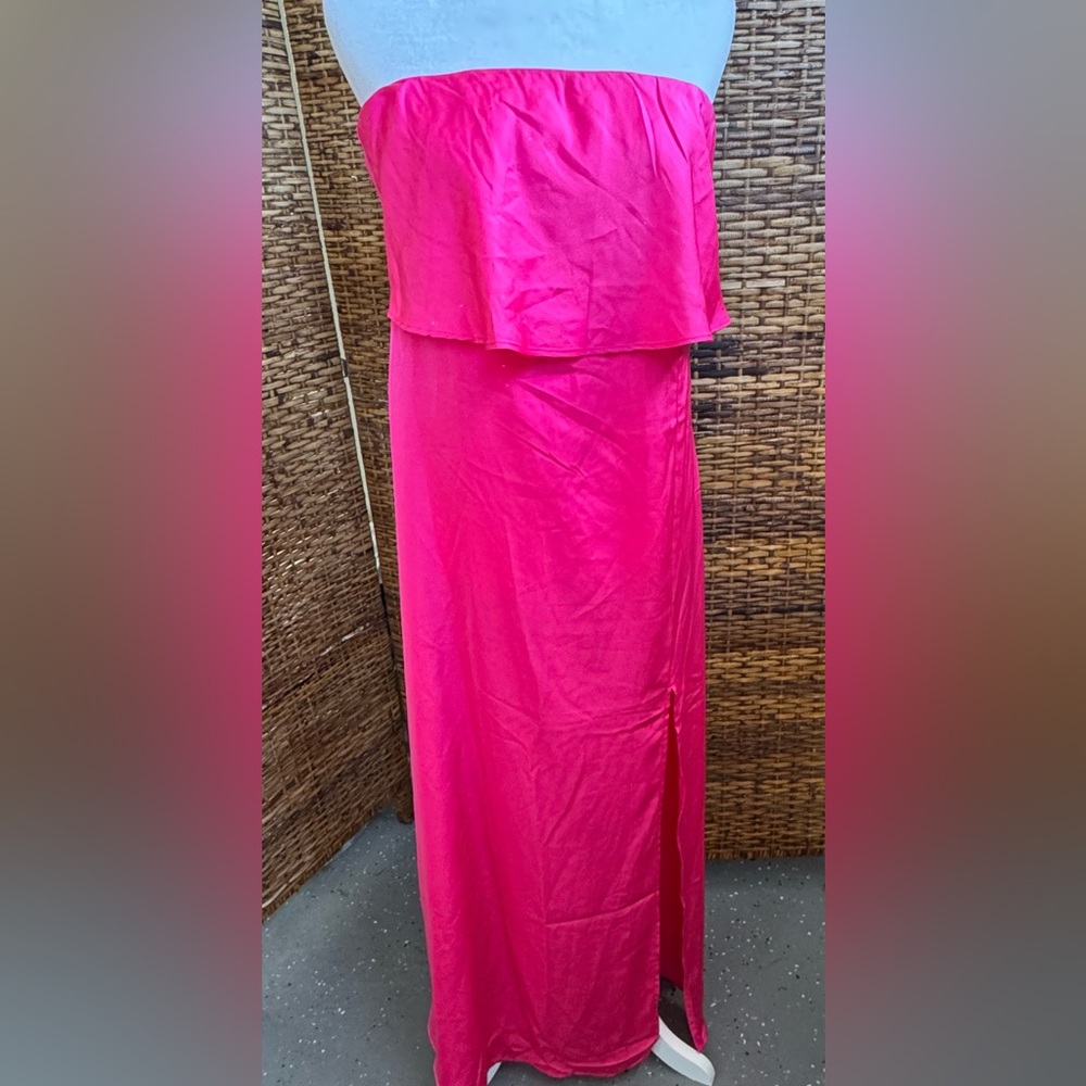Strapless Satin Dress (M)